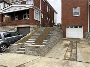 Pittsburgh (Brookline) Walls, Steps, - Walkway
